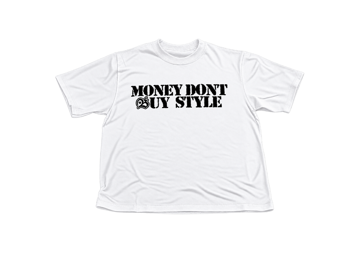 Money Don't Buy Style Tee Black on White