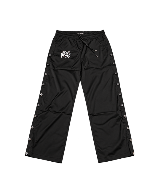 Snap Detail Nylon Pants