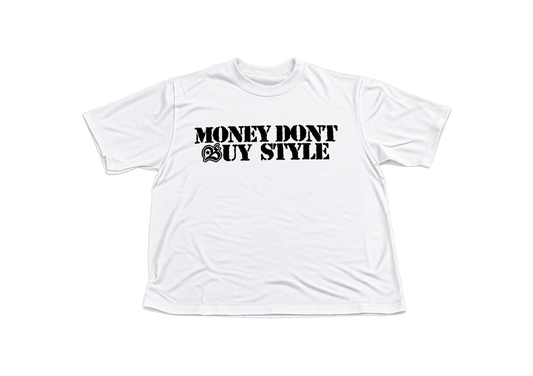 Money Don't Buy Style Tee Black on White